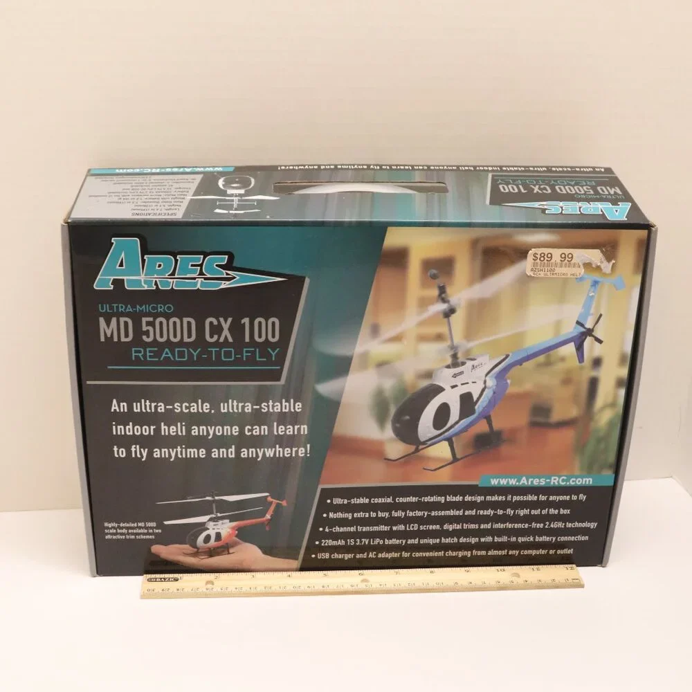 Ares Helicopter Ultra-Micro Indoor Heli Like New in the Box Md 500D‎ CX100